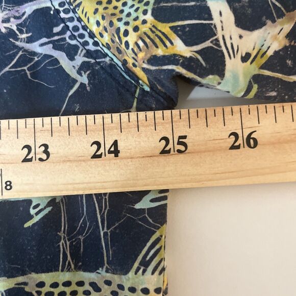 Rum Reggae‎ Shirt Mens XL Batik Blue Fish Print Hawaiian Short Sleeve Travel - Picture 6 of 10